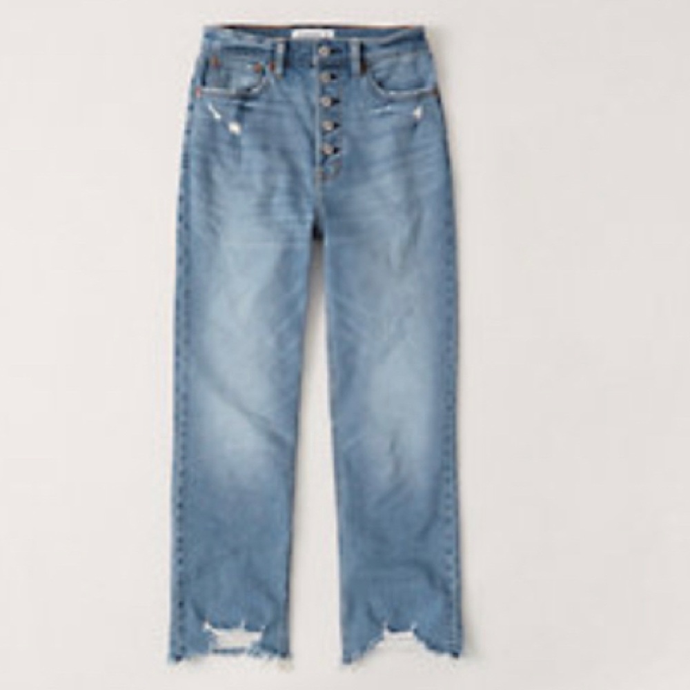 A&F Ultra High Rise Ankle Straight Jeans 25 / 0R